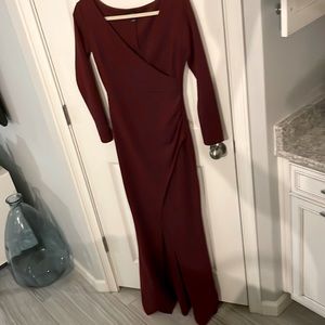 Windsor Maroon Floor Length Special Occasion dress.